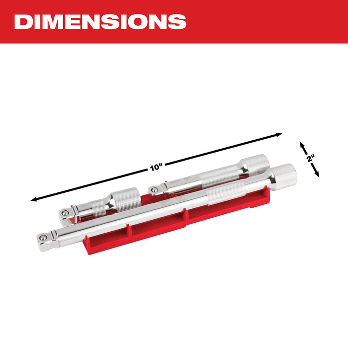 MILWAUKEE 3 PIEZAS. Juego de extensión de oscilación de accionamiento de 1/2”