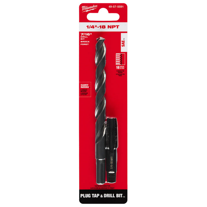 MILWAUKEE Straight Flute Plug Tap & Drill Bit Set