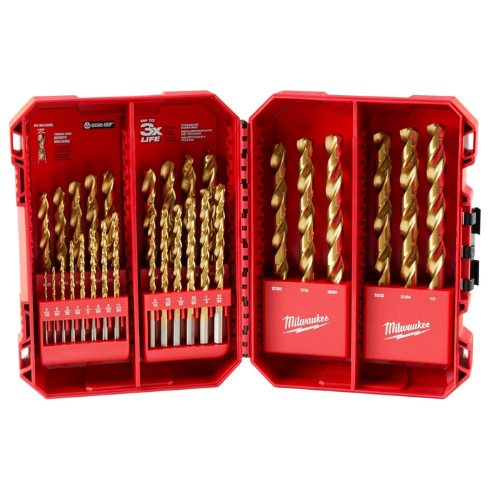 MILWAUKEE 29 PC. THUNDERBOLT® Titanium Drill Bit Set