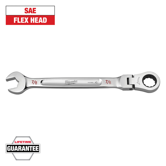 MILWAUKEE Flex Head Ratcheting Combination Wrench - SAE