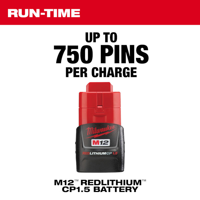 MILWAUKEE M12™ 23 Gauge Pin Nailer Kit