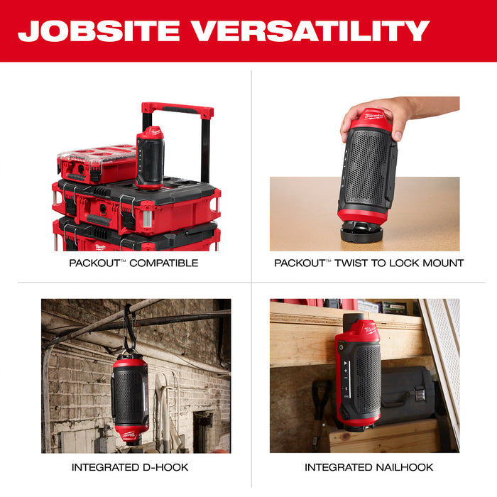 MILWAUKEE M12™ BLUETOOTH® Jobsite Speaker w/ PACKOUT™ Compatibility