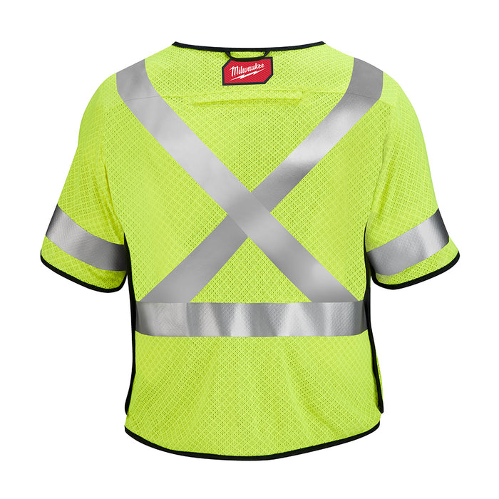 MILWAUKEE AR/FR Cat. 1 Class 3 Breakaway High Visibility Yellow Mesh Safety Vest