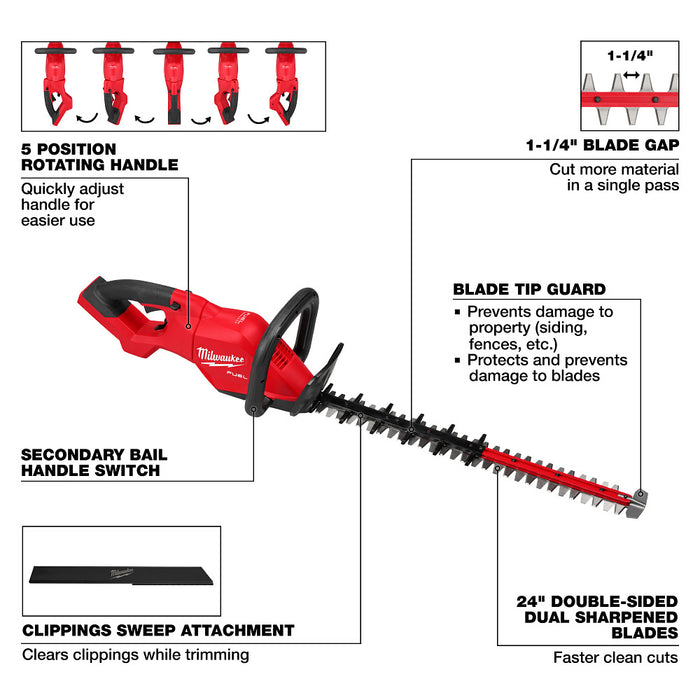 MILWAUKEE M18 FUEL™ 24" Hedge Trimmer (Tool Only)