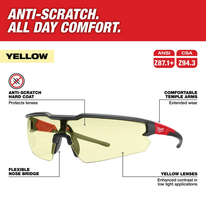 MILWAUKEE Safety Glasses - Anti-Scratch Lenses
