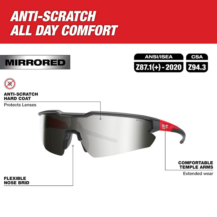 MILWAUKEE Safety Glasses - Anti-Scratch Lenses