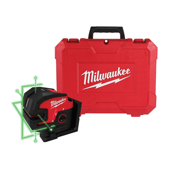 MILWAUKEE M12™ Línea cruzada verde y láser de 4 puntos (solo herramienta)