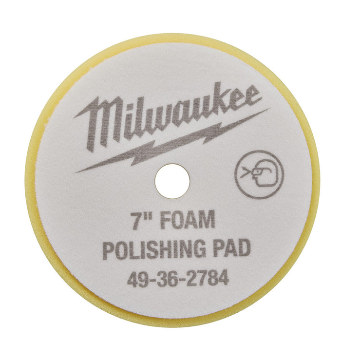 Milwaukee Tools 7 In. Yellow Foam Polishing Pad 49-36-2784