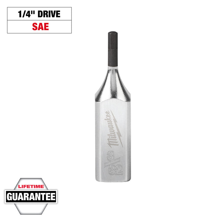 MILWAUKEE Dados con punta hexagonal con accionamiento de 1/4" - SAE