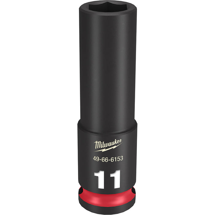 MILWAUKEE SHOCKWAVE Impact Duty Dado de 6 puntos con accionamiento de 3/8" y 11 mm de profundidad