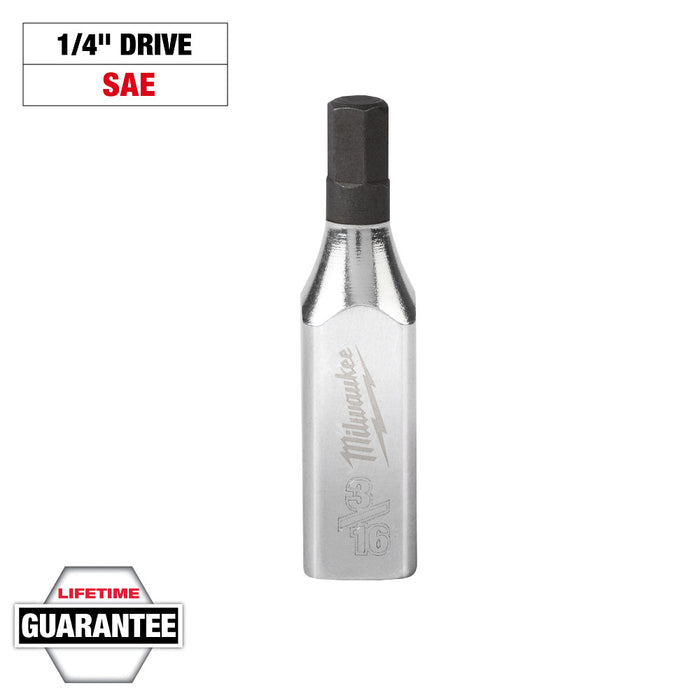 MILWAUKEE Dados con punta hexagonal con accionamiento de 1/4" - SAE
