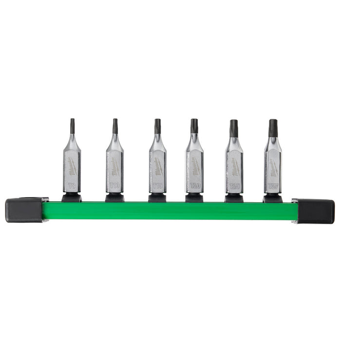 MILWAUKEE 6 PIEZAS. Juego de dados con punta TORX® con impulsión de 1/4"