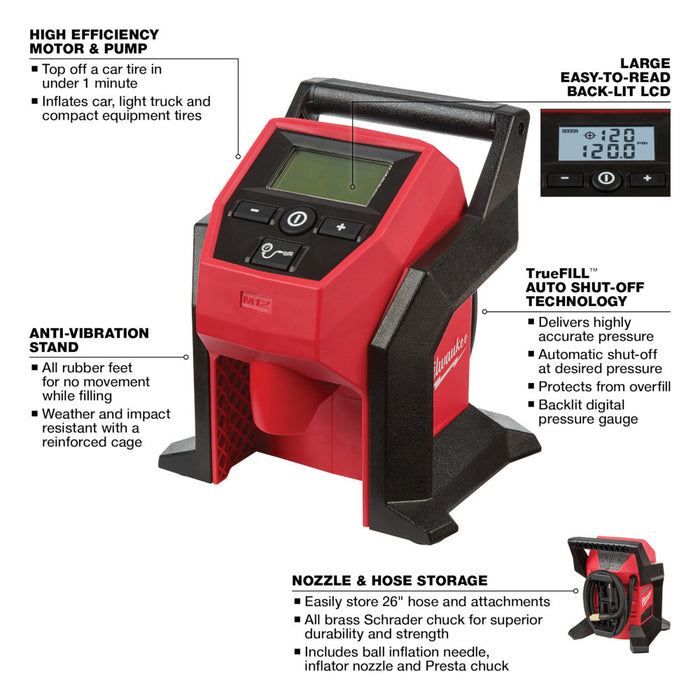 Milwaukee M12 Compact Inflator M12 2475-20