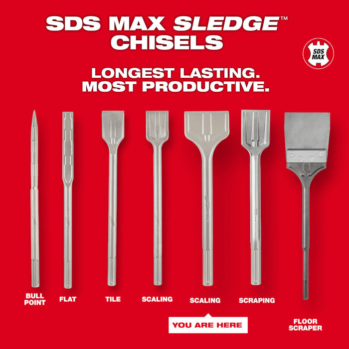 Milwaukee Tools SDS-MAX SLEDGE 3" Scaling Chisel 48-62-4087