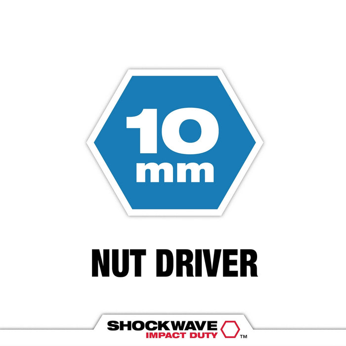 MILWAUKEE SHOCKWAVE IMPACT DUTY™ 2-9/16" Magnetic Nut Drivers (10 PACK)