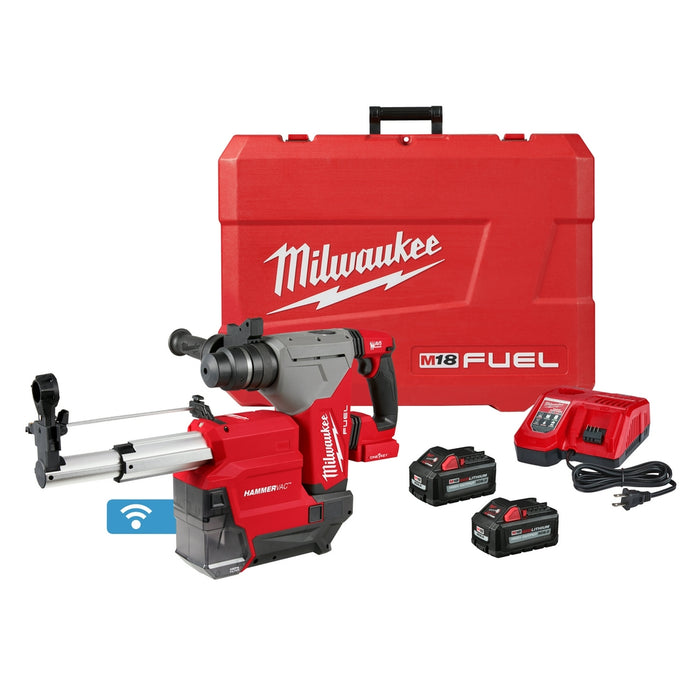 MILWAUKEE M18 FUEL 1-1/8" SDS PLUS Rotary Hammer w/ ONE-KEY Kit w/ HAMMERVAC Dedicated Dust Extractor