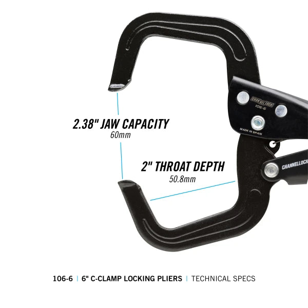 CHANNELLOCK 6" C-Clamp Locking Pliers