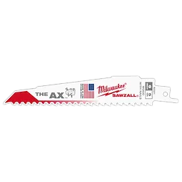 Milwaukee Tool 6" AX SAWZALL Blade for Wood w/ Nails, 5TPI - 100CT Box
