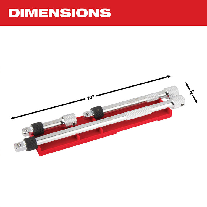 Milwaukee Tools 3pc 3/8in Dr Locking Extnsn Set 48-22-9361