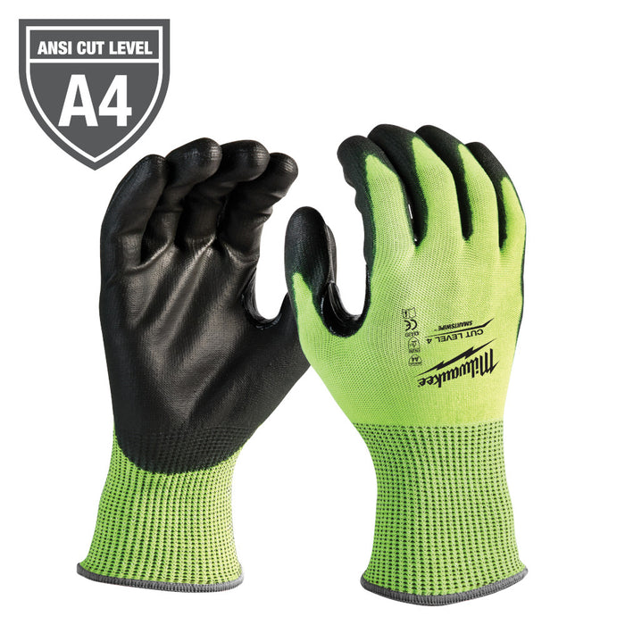 Hi-Vis Cut Level 4 Poly Dipped-L