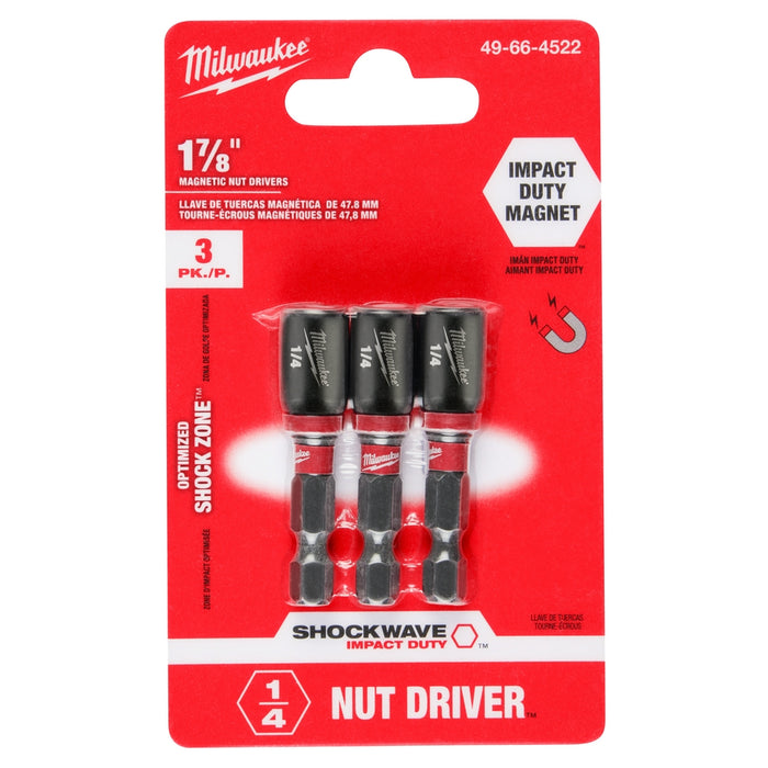 MILWAUKEE SHOCKWAVE IMPACT DUTY™ 1-7/8" Magnetic Nut Drivers