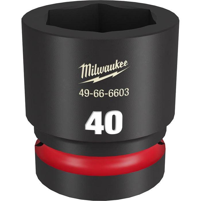 MILWAUKEE SHOCKWAVE Impact Duty 1" Drive 40MM Dado estándar de 6 puntos