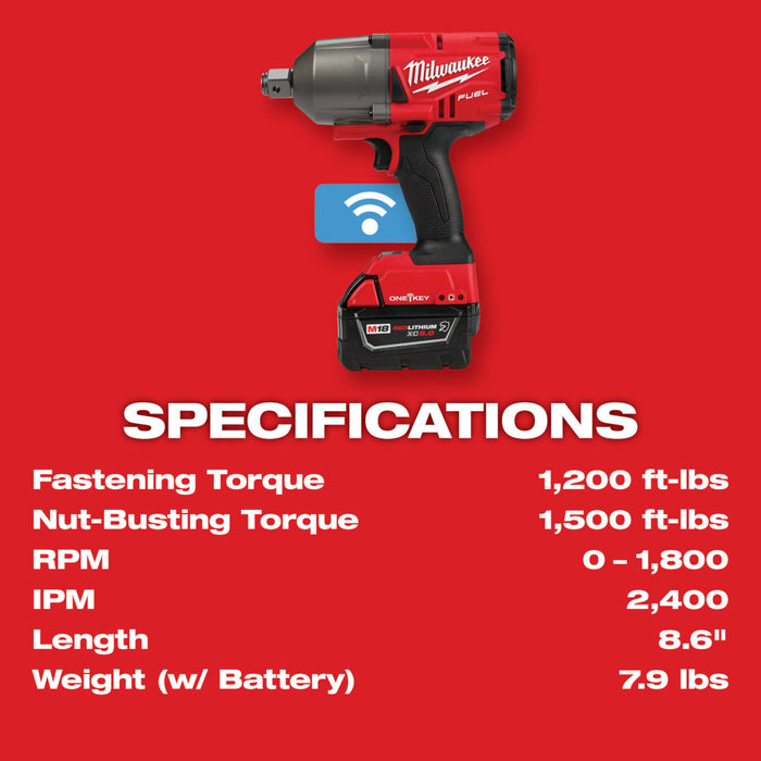 MILWAUKEE M18 FUEL™ w/ ONE-KEY™ High Torque Impact Wrench 3/4" Friction Ring Kit