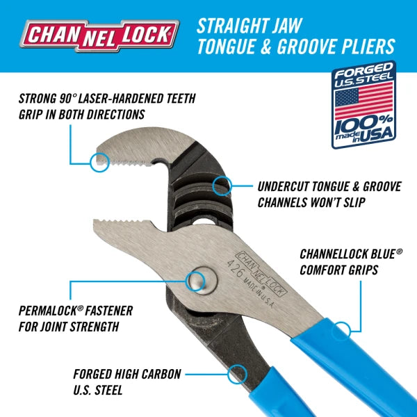CHANNELLOCK 6.5" Tongue & Groove Pliers