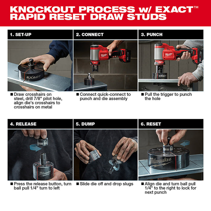 MILWAUKEE M18 FORCE LOGIC 10T Knockout Tool 1/2" - 2" Kit