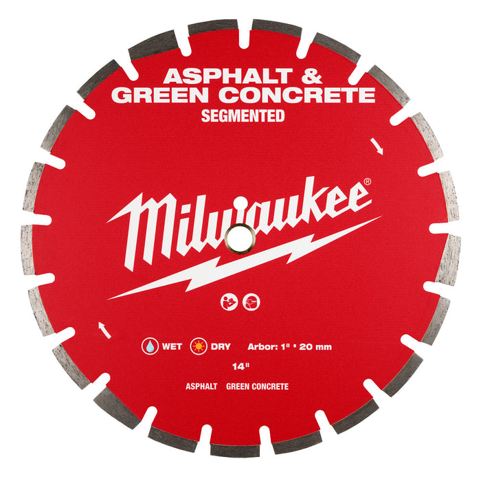 MILWAUKEE Asphalt & Green Concrete Segmented Blades
