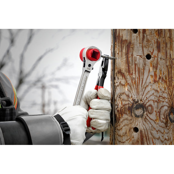 MILWAUKEE Lineman's 5 IN 1 Ratcheting Wrench w/ Milled Strike Face Q4