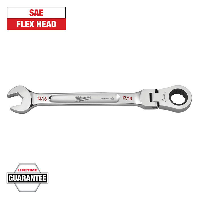MILWAUKEE Flex Head Ratcheting Combination Wrench - SAE