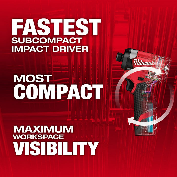MILWAUKEE M12 FUEL™ 1/4" Hex Impact Driver Kit + FREE 48-11-2425