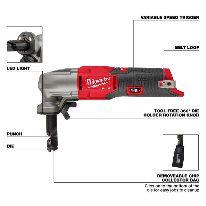MILWAUKEE M12 FUEL 16 Gauge Variable Speed Nibbler (Tool Only)
