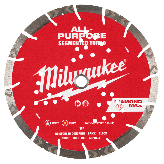 MILWAUKEE DIAMOND MAX™ Segmented Turbo All-Purpose Blades