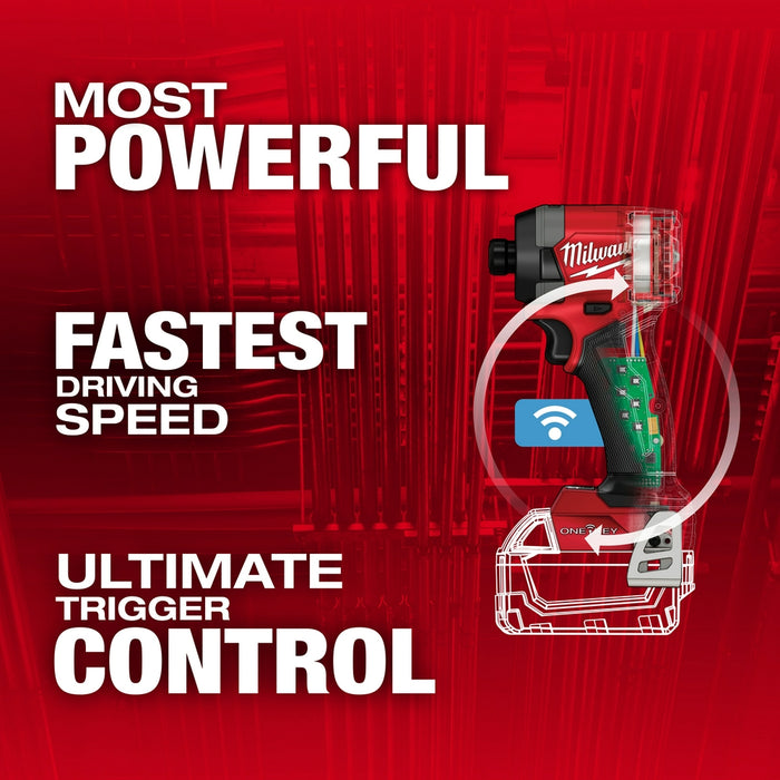 Destornillador de impacto hexagonal MILWAUKEE M18 FUEL™ de 1/4" con ONE-KEY™ (solo herramienta)