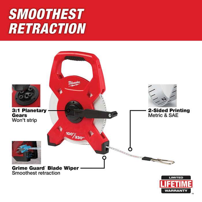 Milwaukee Tools 100m/330' Open Reel Tape 48-22-5310