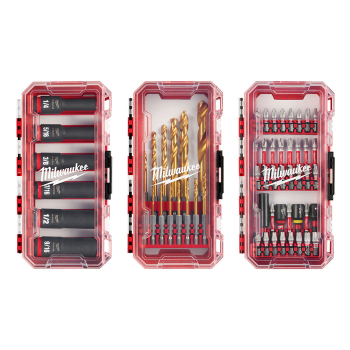 MILWAUKEE 60 PC. SHOCKWAVE™ Impact Duty Drill, Drive, & Fasten PACKOUT™ Set