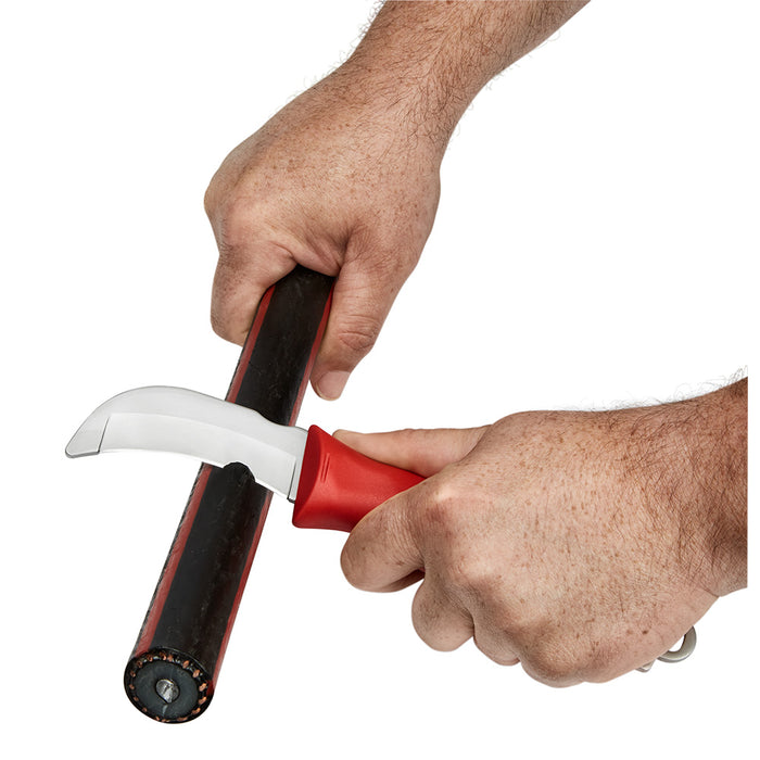 MILWAUKEE Lineman’s Blunt Tip Hawkbill Knife w/ STICKWORK™ 3 IN 1 Ring