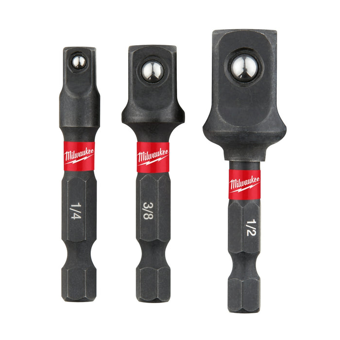 Milwaukee Tools 3PC Socket Adapt (1/4, 3/8, 1/2) 48-32-5033
