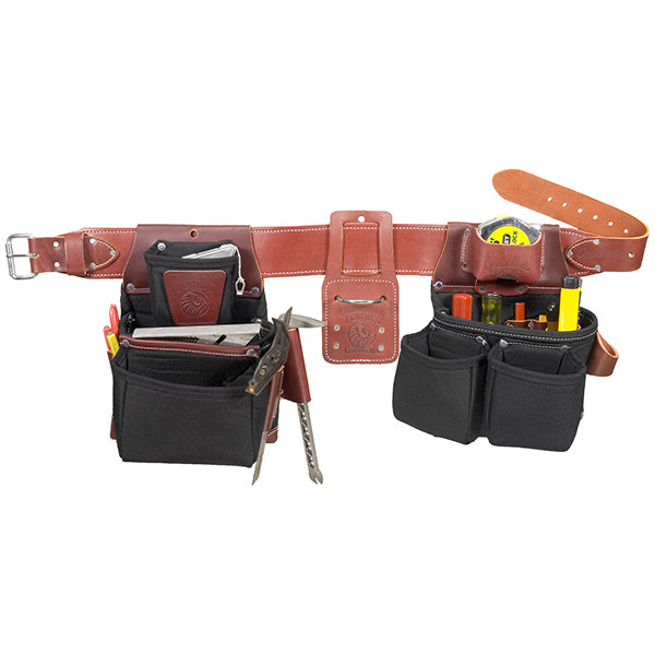 Paquete de cinturón de herramientas para marcos OxyLights de CUERO OCCIDENTAL con bolsas exteriores dobles