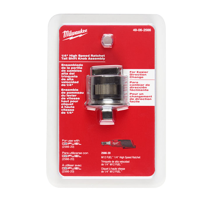 MILWAUKEE 1/4" High Speed Ratchet Tall Shift Knob Assembly