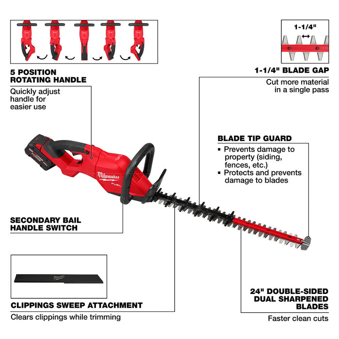 MILWAUKEE M18 FUEL™ 24" Hedge Trimmer Kit