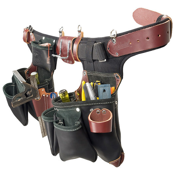 OCCIDENTAL LEATHER Adjust-To-Fit Green Building Tool Belt Set