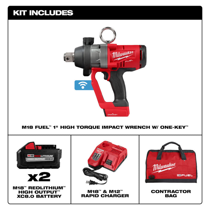 MILWAUKEE M18 FUEL™ 1" High Torque Impact Wrench w/ ONE-KEY™ Kit