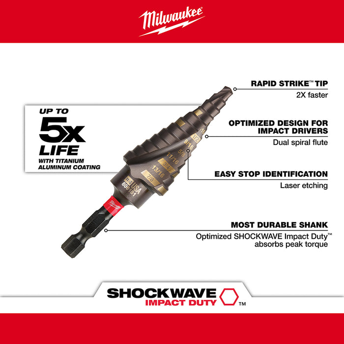 MILWAUKEE 3 PC. SHOCKWAVE™ IMPACT DUTY™ Kit (#1, #2, #4)