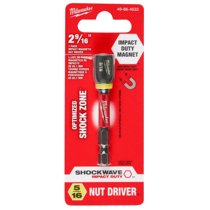 MILWAUKEE SHOCKWAVE IMPACT DUTY™ 2-9/16" Magnetic Nut Drivers