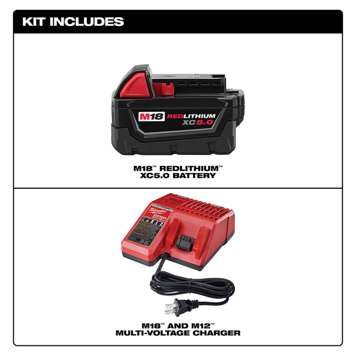 MILWAUKEE M18 REDLITHIUM XC5.0 Starter Kit BUNDLE