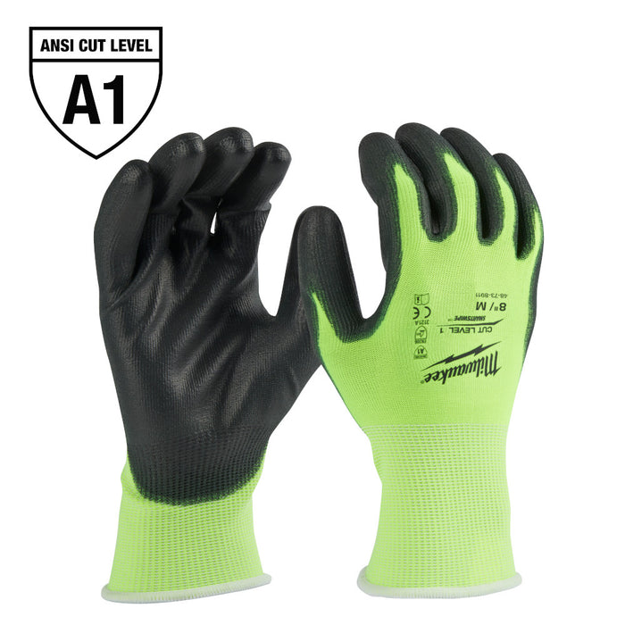 CUT 1 HIGH VIS GLOVES - M
