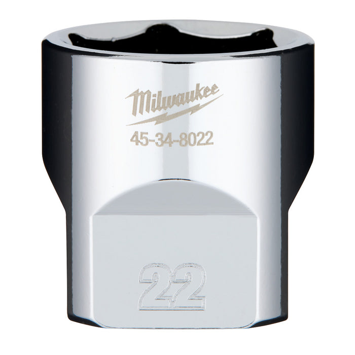 VASO MILWAUKEE CUADRO 3/8" 22MM